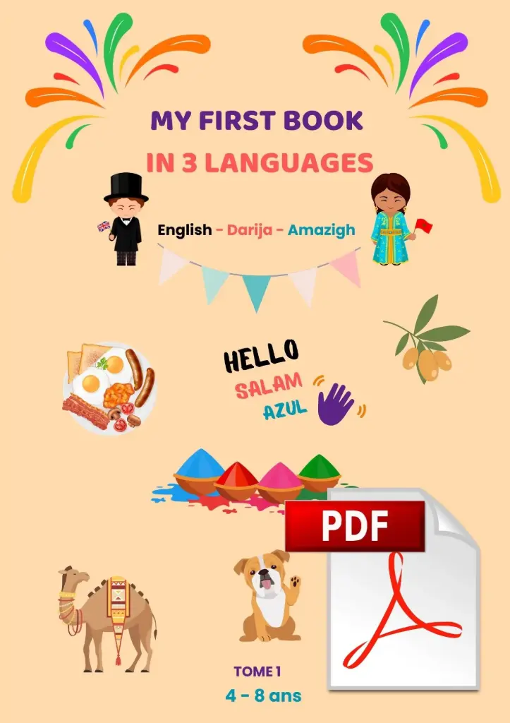 Mon Premier Livre En 3 Langues - ENG - à imprimer (format PDF téléchargeable)